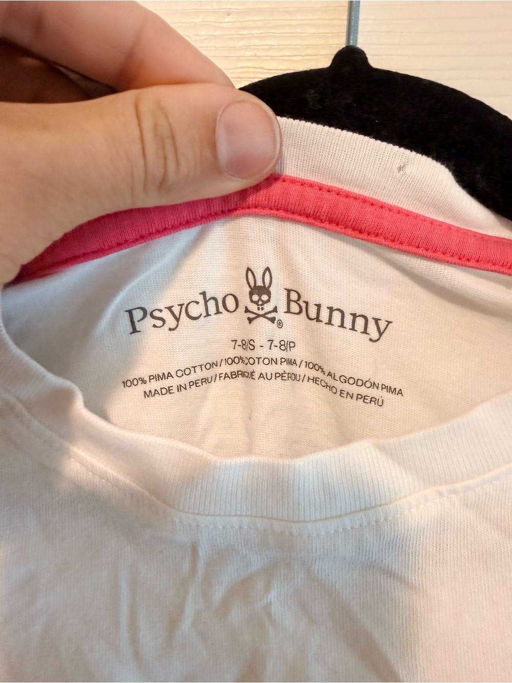 Psycho Bunny White Tee with Red Bunny & Yellow Palm - Picture 4 of 6